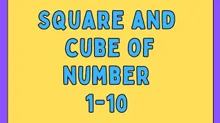 🔴Square and cube of number#youtube #square #cube 