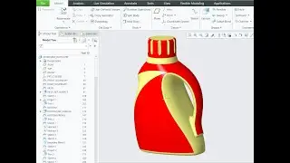 Series for bottle modeling in Creo || advanced surface model || bottle in creo V3
