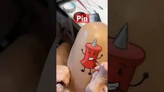 Here&rsquo;s a painting of pin from Battleford dream Island! #bfdi #pin #facepainting #objectshow