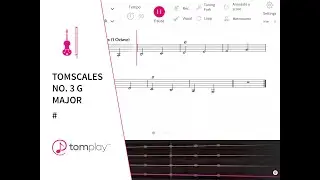 G Major Violin Scale (Sheet Music and Backing Tracks) 🎻