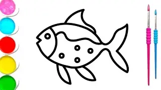 Fish drawing for kids / How to draw a fish / kids video