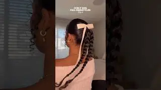 Double braided ponytail anyone💌🫧?? #curlyhair #curlyhairstyles #hairtutorial r