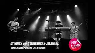 JEREMIAS zur Teilnahme am PopCamp 2018