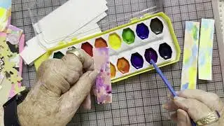 (219) Coloring White Cardstock Scraps