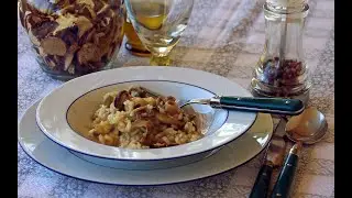 Mi receta de ARROZ MELOSO VEGANO de boletus y espárragos! :) una de mis receta favoritas de otoño!