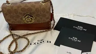COACH PARKER 18 IN SIGNATURE CANVAS WITH RIVETS UNBOXING
