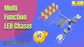 Multi Function LED Chaser Circuit with 74HC595N and 555 IC