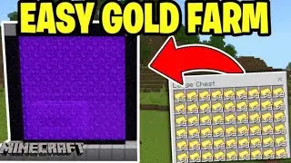 How To Make a Gold Farm In Minecraft PE 1.21 - How To Make Gold XP Farm In Minecraft Bedrock 