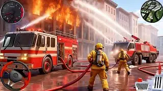 Fire Truck City Rescue Simulator - 911 US Emergency Fire Truck Driving 3D 2025 - Android Gameplay