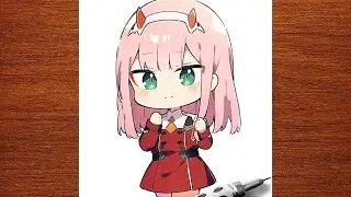 How to Draw Zero Two Easy | Darling in the Franxx Step by Step