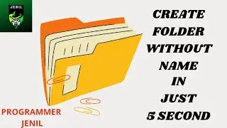 How to Create A Folder Without Name In windows 10 7 8 In English