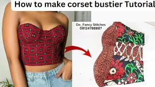 How To Cut and Sew Offshoulder Bustier Top | How to Install Bra Cup | Reversible Bustier Tutorials 