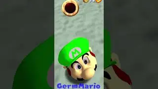 New Mario Head in Luigi color game over animation with fire #supermario  #gaming
