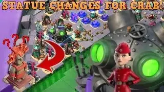MEGA CRAB STATUE CHANGES! WAR FACTORY FAIL - Boom Beach