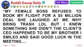 my female boss refused to book my flight for a $5 million deal she laughed at me why bring trash....
