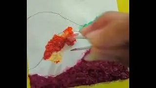 mini diy tissue paper painting 🎨🖌️ #diycrafts #minitures #miniarts #cutepainting #youtubevideo