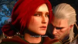 The Witcher 3 - Geralt, Triss and a House in a Fountain