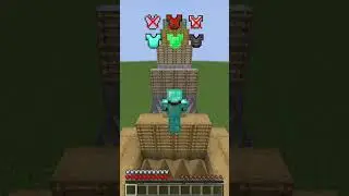 Minecraft Different Armor VS Spikes Challenge 🤯 (Tralalero Tralala) #minecraft #shorts