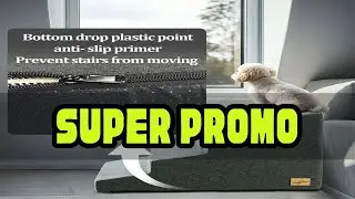 3/4 Steps High Density Foam Dog Stairs Ramps, for High Beds and Sofa, Non-Slip Pet Steps Sofa Bed L