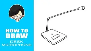 How to draw Desk Microphone