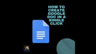 How to create Google doc in a single click?