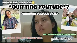 Quitting YOUTUBE😱?  @YouTube | Experiencing the worst!🥺🤧| Random college vlog✔️| Abhilasha Purple |