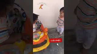 Cute Twins playing with walker | Twintastic K | #cutetwins #funny
