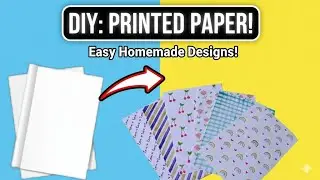 PART - 1✨DIY Printed Paper at Home | Plain Paper ko Stylish Design Me Badle |  ✂️🎨 #diy #craft
