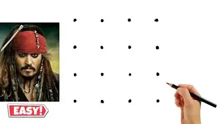 Pirates of the Caribbean: Jack Sparrow Pencil drawing // Turns into drawing // Easy pencil drawing