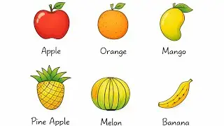 Fruits Drawing, Tutorial of fruits 🍎 Step by Step Simple and easy Drawing 