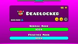 (NEW HARDEST) Deadlocked 100% & Extra Footage - Geometry Dash