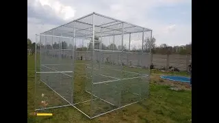 Woliera zewnętrzna modułowa - składanie woliery 5x2,5x2,5m