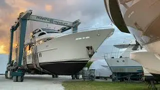 Four days in the boatyard, 116’ Lazzara MY