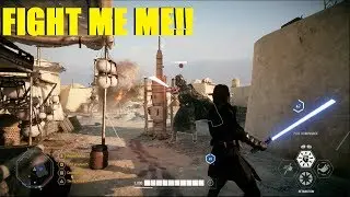 Star Wars Battlefront 2 - Enemy team Surrendered when Anakin got here! 2 games (Anakin, Iden)