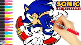Sonic The Hedgehog Coloring Book - Sonic Adventure - Colouring Page With Markers | SETC