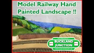 Buckland Junction Model Railway 260. Model Railway landscape background hand painted in watercolours