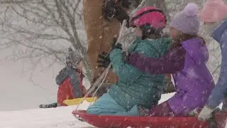 'We've been waiting all winter': Families spend the day sledding in Delaware Park