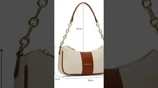 Colorblocked Shoulder Bag with Adjustable and Detachable Sling Strap for Women 🔥🤎🤍
