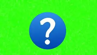 Blue question mark green screen footage | No copyright footage