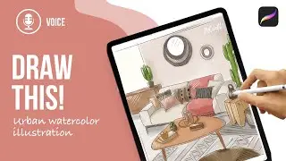 Urban Watercolor Illustration /FROM PHOTO/ Procreate Tutorial