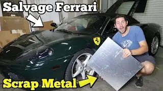 Rebuilding a TOTALED Ferrari's Undercarriage Damage Using $25 in SCRAP Aluminum!