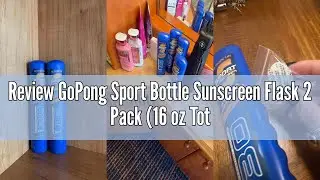 Review GoPong Sport Bottle Sunscreen Flask 2 Pack (16 oz Total) - Hidden Alcohol Travel Flasks - Sec