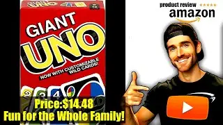 Buy Mattel Games ​Giant UNO Card Game for Kids, Adults  Family Night, Oversized Cards