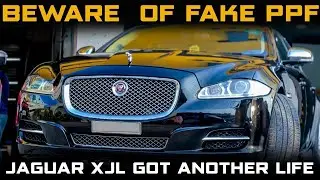 Jaguar Xjl — комплексное удаление поддельных PPF-фильтров и полная покраска кузова | Tinkr