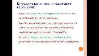 Lect 1  Importance of Livestock in the national economy & diff  livestock programmes 1