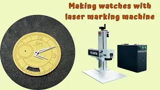 Watch dial engraving pointer cutting by fiber laser marking machine