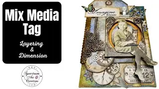 Mix Media Altered Tag  🎨 feat. 3 Quarter Designs #SpectrumArtCreations @3quarterdesigns932