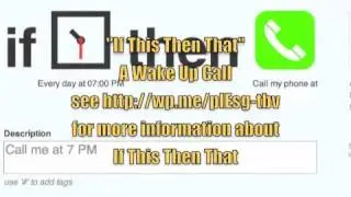 If This Then That wake up call (ifttt.com)