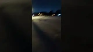 At Night, on a snowy side walk, i decided to walk alone !!