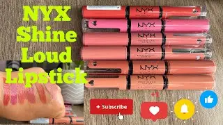 Nyx Shine Loud High Shine Lip gloss Color swatches #makeup #fypシ #beauty #swatches 